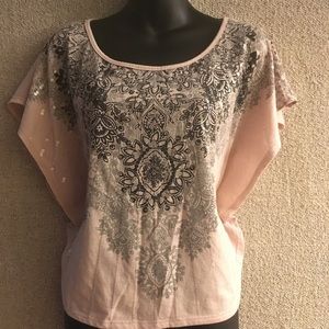 EUC Flutter Sleeve Poncho Style Blouse